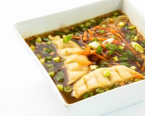 Spicy Chicken Wonton Miso Soup