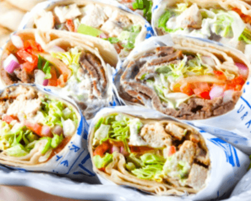 wrap platter catering greek food