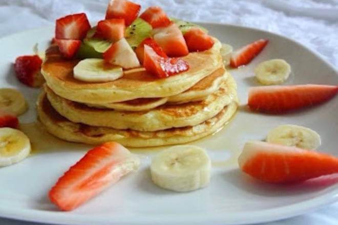 Banana Strawberry Pancake