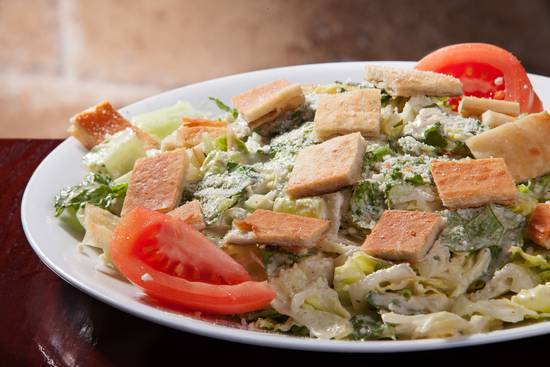 Caesar Salad w/ Dressing & Half Pita