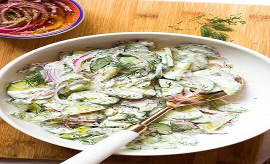 Cucumber, Dill, & Yoghurt Dressing Salad