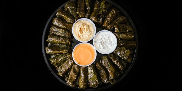 Vegan Dolma with Dips